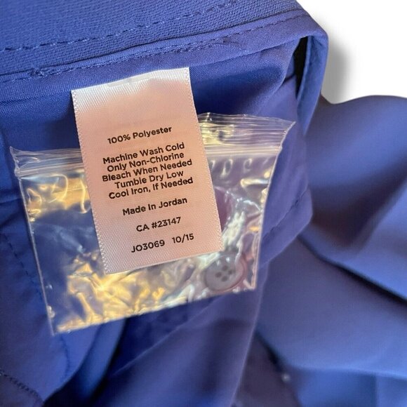 Talbots Womens Dress Pant Plus Sz 22W Blue Cropped Trouser Preppy Coastal Capri - Picture 7 of 7